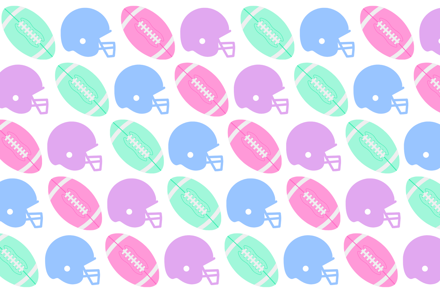 Pastel Football/Helmet
